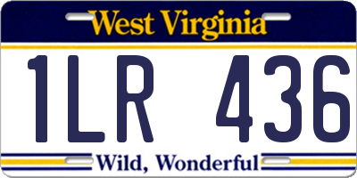 WV license plate 1LR436