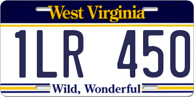 WV license plate 1LR450