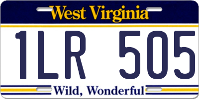 WV license plate 1LR505