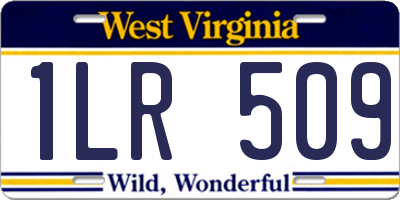 WV license plate 1LR509