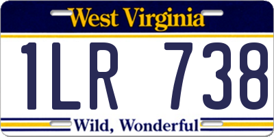 WV license plate 1LR738