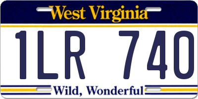 WV license plate 1LR740