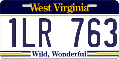 WV license plate 1LR763
