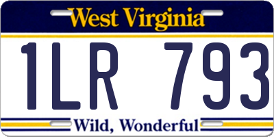 WV license plate 1LR793