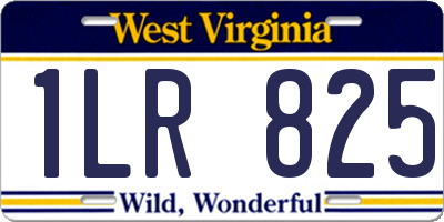 WV license plate 1LR825