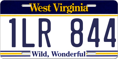 WV license plate 1LR844