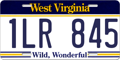 WV license plate 1LR845