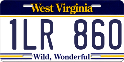 WV license plate 1LR860