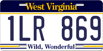 WV license plate 1LR869