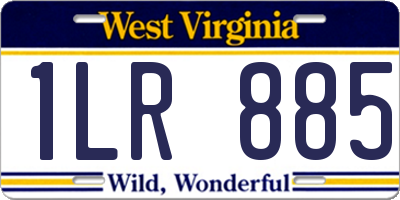 WV license plate 1LR885