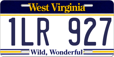WV license plate 1LR927