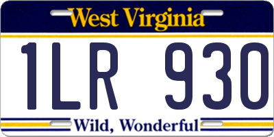 WV license plate 1LR930