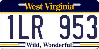 WV license plate 1LR953