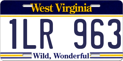 WV license plate 1LR963