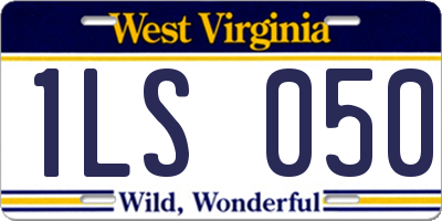 WV license plate 1LS050