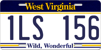 WV license plate 1LS156