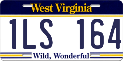 WV license plate 1LS164