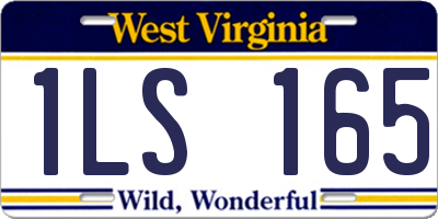 WV license plate 1LS165