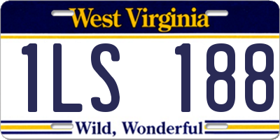 WV license plate 1LS188