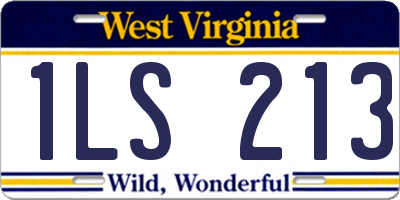 WV license plate 1LS213