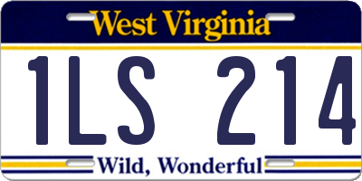 WV license plate 1LS214