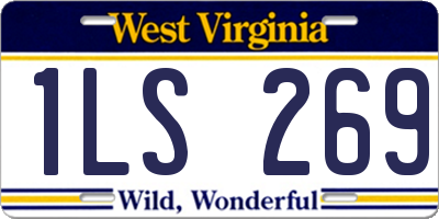 WV license plate 1LS269