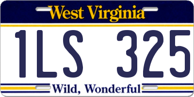 WV license plate 1LS325