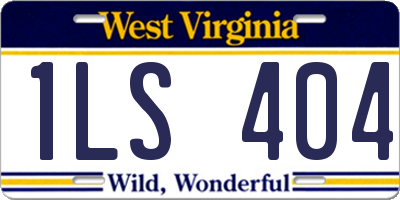 WV license plate 1LS404