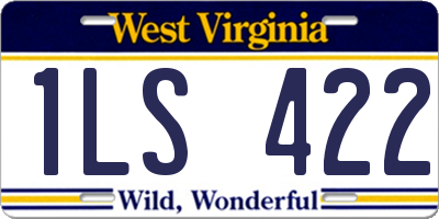 WV license plate 1LS422