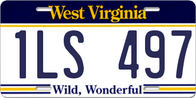 WV license plate 1LS497