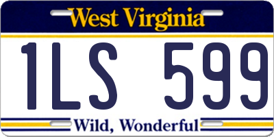 WV license plate 1LS599