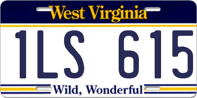 WV license plate 1LS615