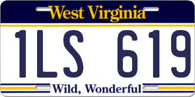 WV license plate 1LS619