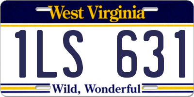 WV license plate 1LS631