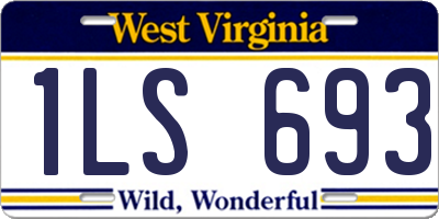 WV license plate 1LS693