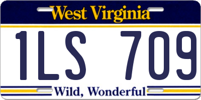 WV license plate 1LS709