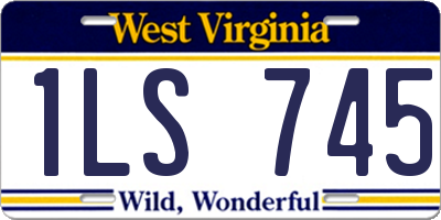WV license plate 1LS745