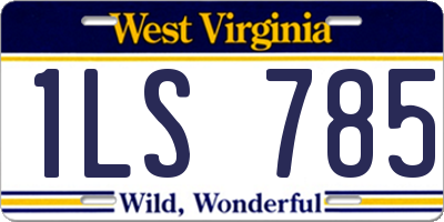 WV license plate 1LS785