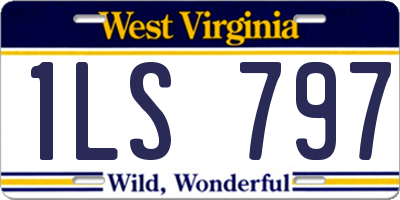 WV license plate 1LS797