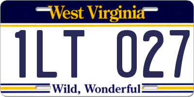 WV license plate 1LT027
