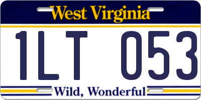 WV license plate 1LT053