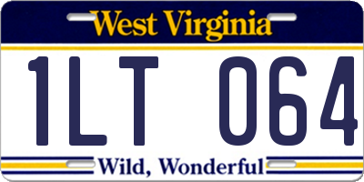 WV license plate 1LT064