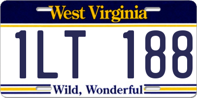 WV license plate 1LT188