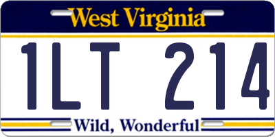 WV license plate 1LT214
