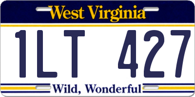 WV license plate 1LT427
