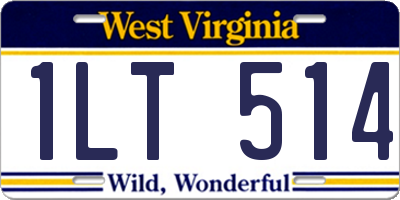 WV license plate 1LT514