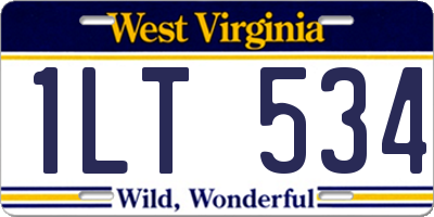 WV license plate 1LT534