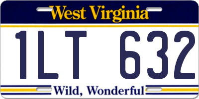 WV license plate 1LT632