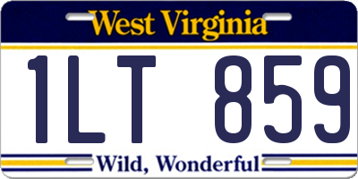 WV license plate 1LT859