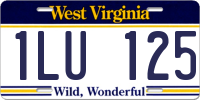 WV license plate 1LU125